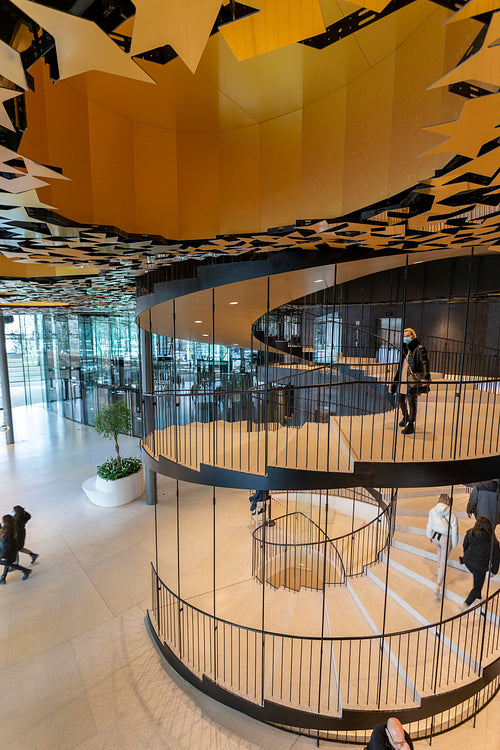 Interior of the House of Music in Budapest