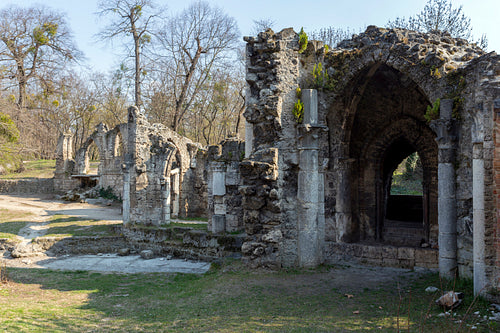 Artificial ruins in the english garden of Tata, Hungary.