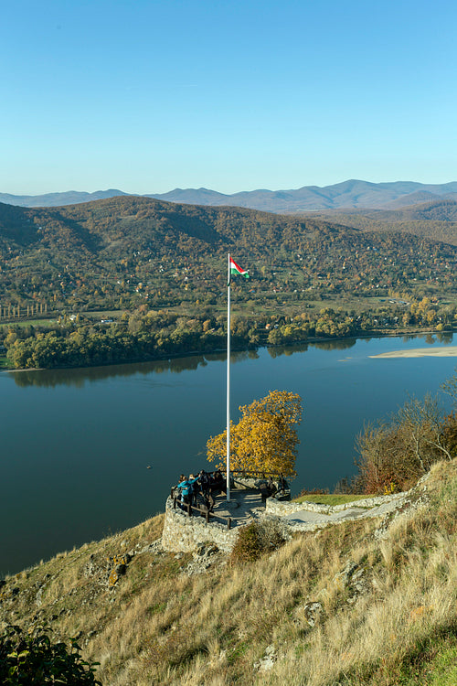 The view of the Danube bend from the upper castle of Visegrád