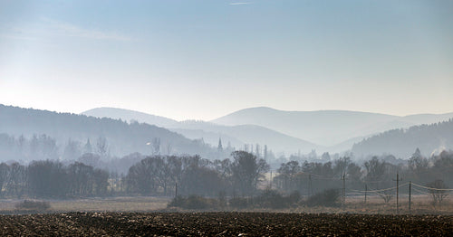 Winter landscape in the Zemplén mountains