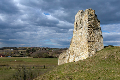 Ruins of the Szarvaskő castle in Döbrönte