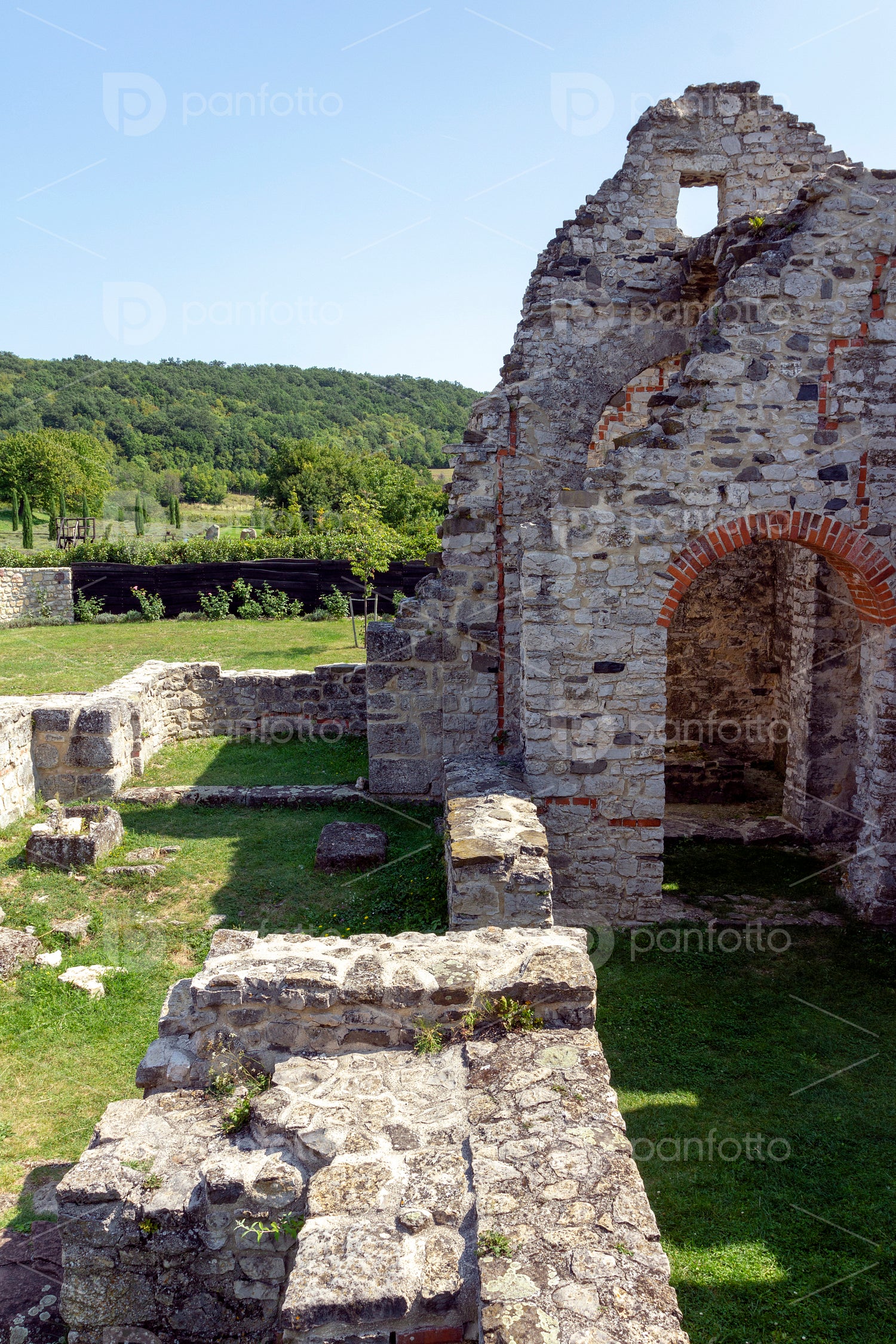 Ruin of a medieval church in Dörgicse