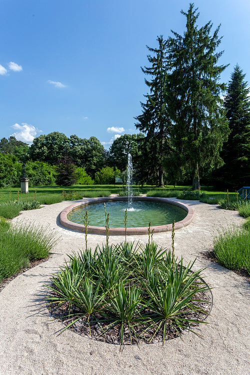 Fountain in the Arboretum of Alcsút