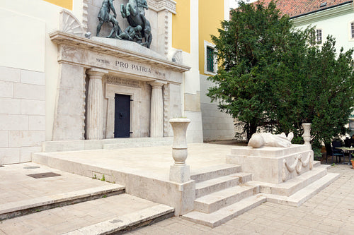 Heroes' Square in Szekesfehervar, Hungary
