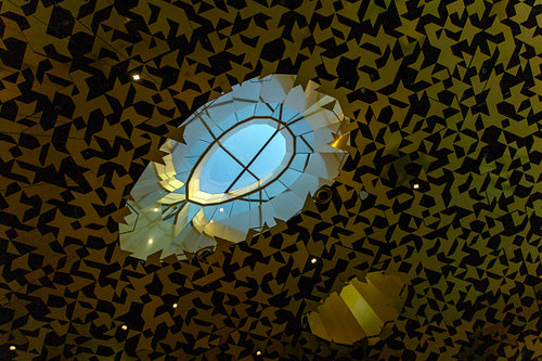 Interior of the House of Music in Budapest