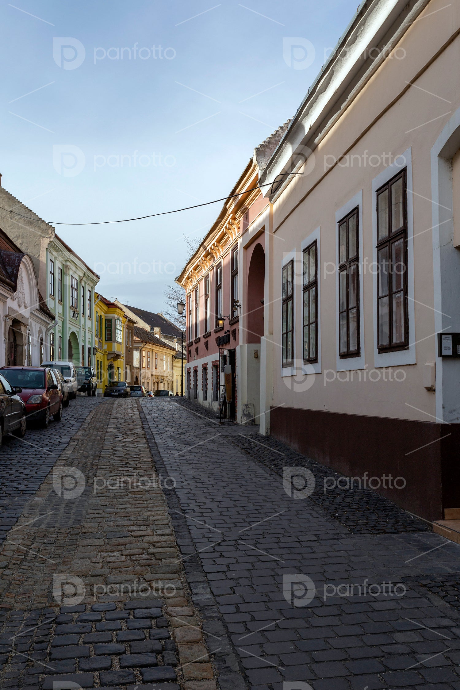 Cobblestone street in Székesfehérvár