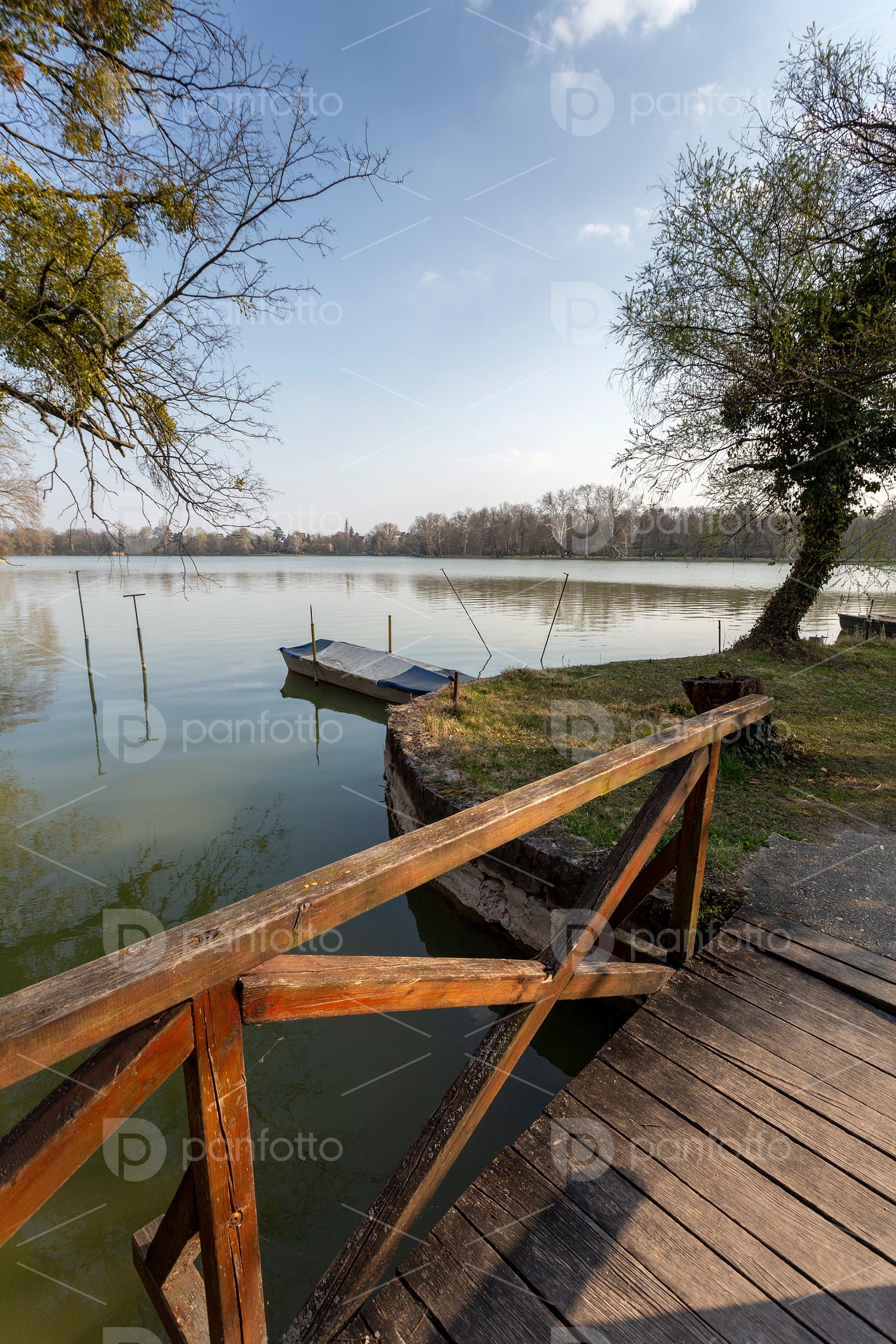 The Cseke lake in Tata, Hungary.