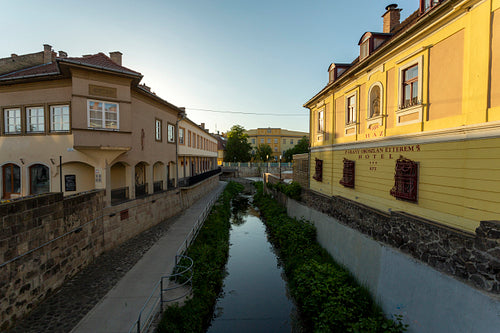 Eger creek in the town of Eger, Hungary