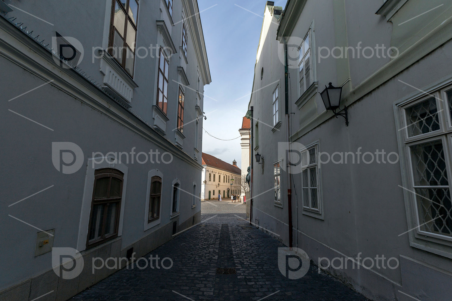 Cobblestone street in Székesfehérvár