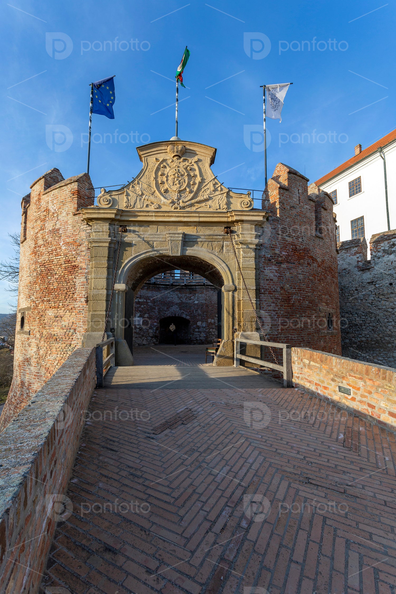 Castle of Siklos on a sunny winter day.