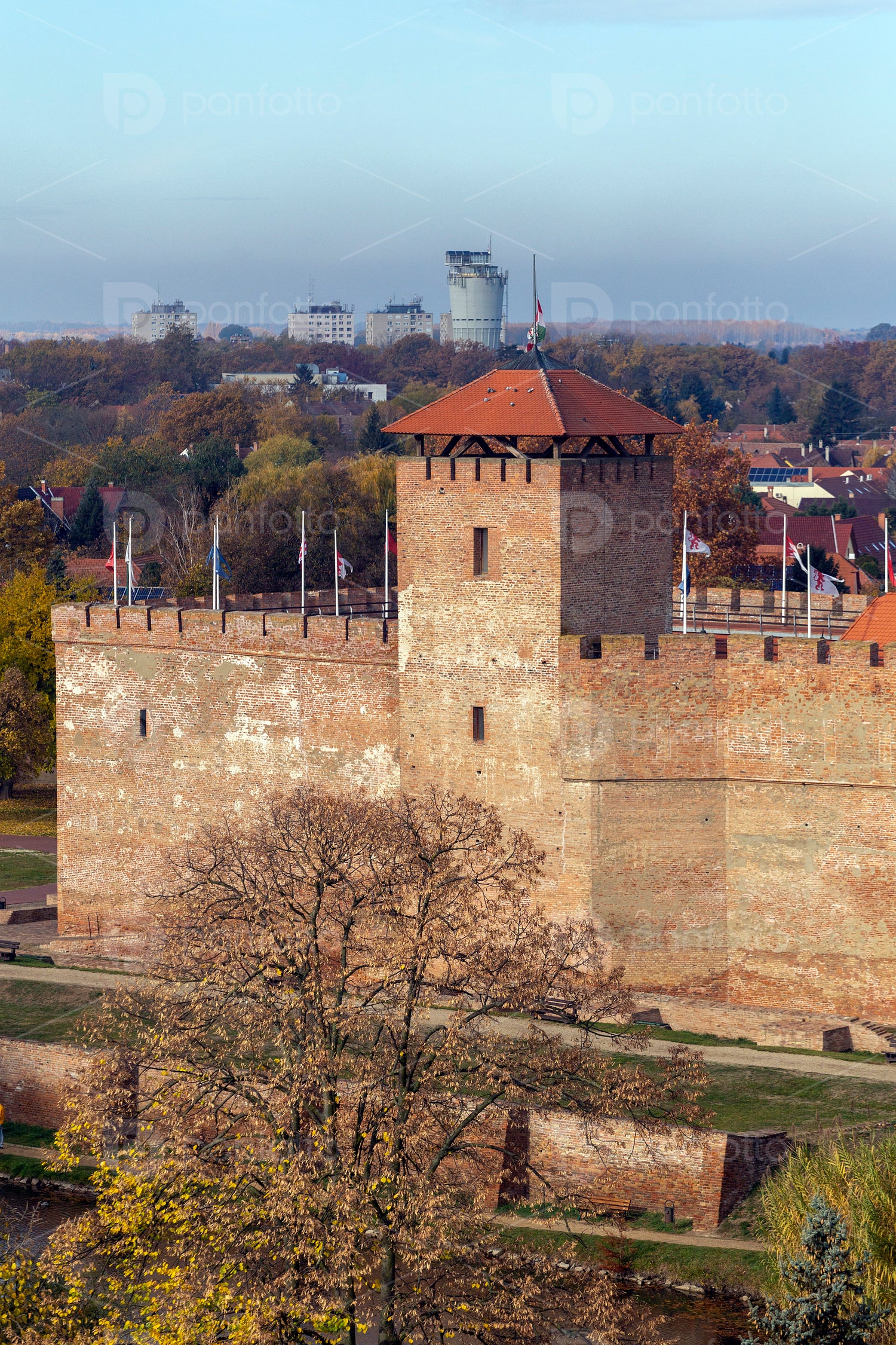 Gyula Castle in Gyula on an autumn day
