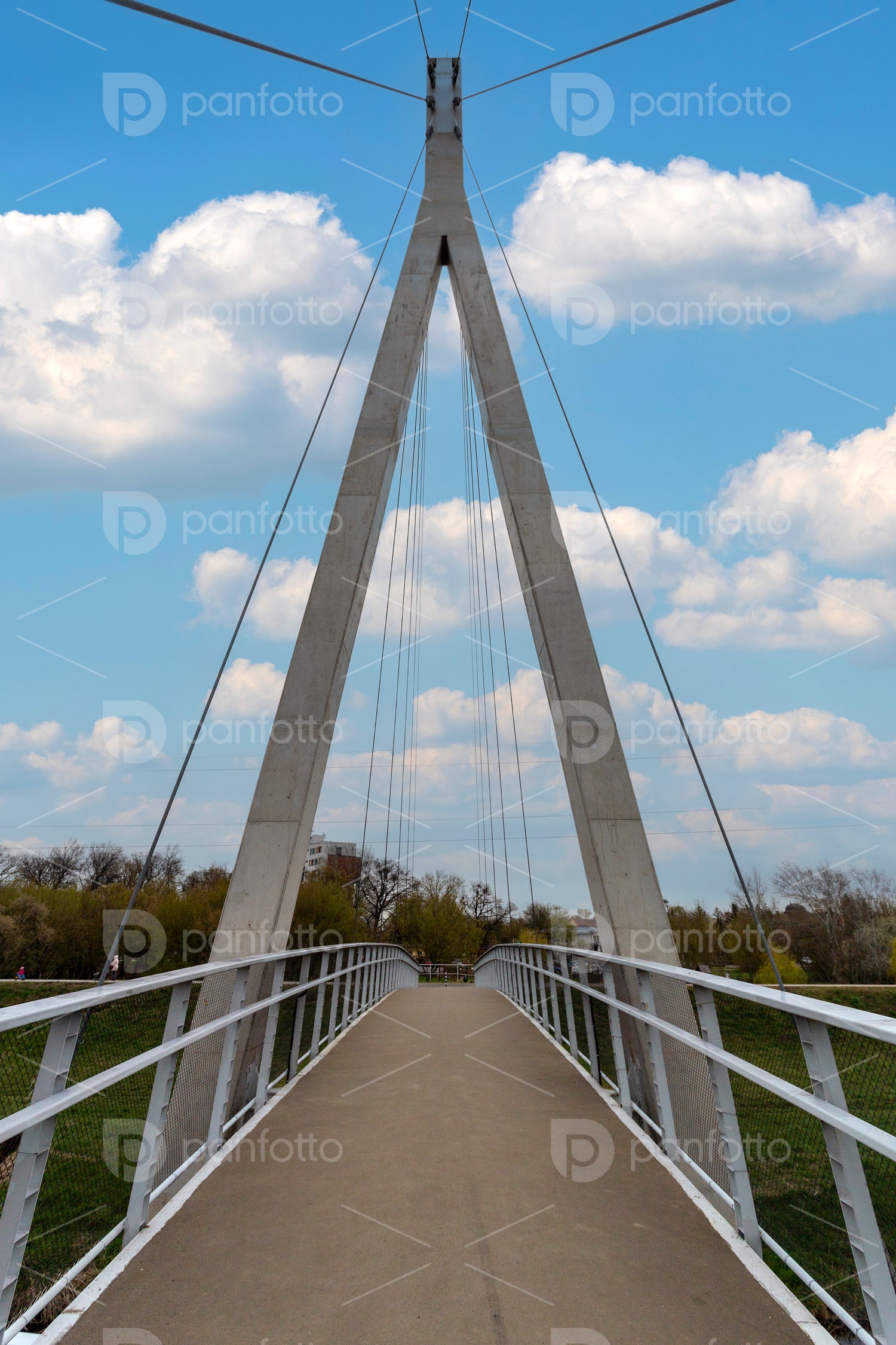 Footbridge on the river Zagyva
