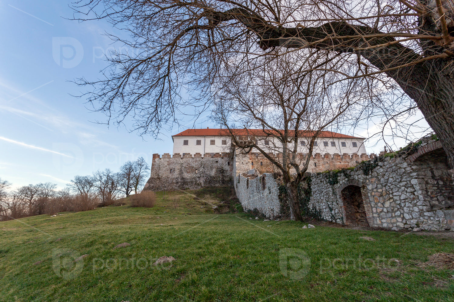 Castle of Siklos on a sunny winter day.