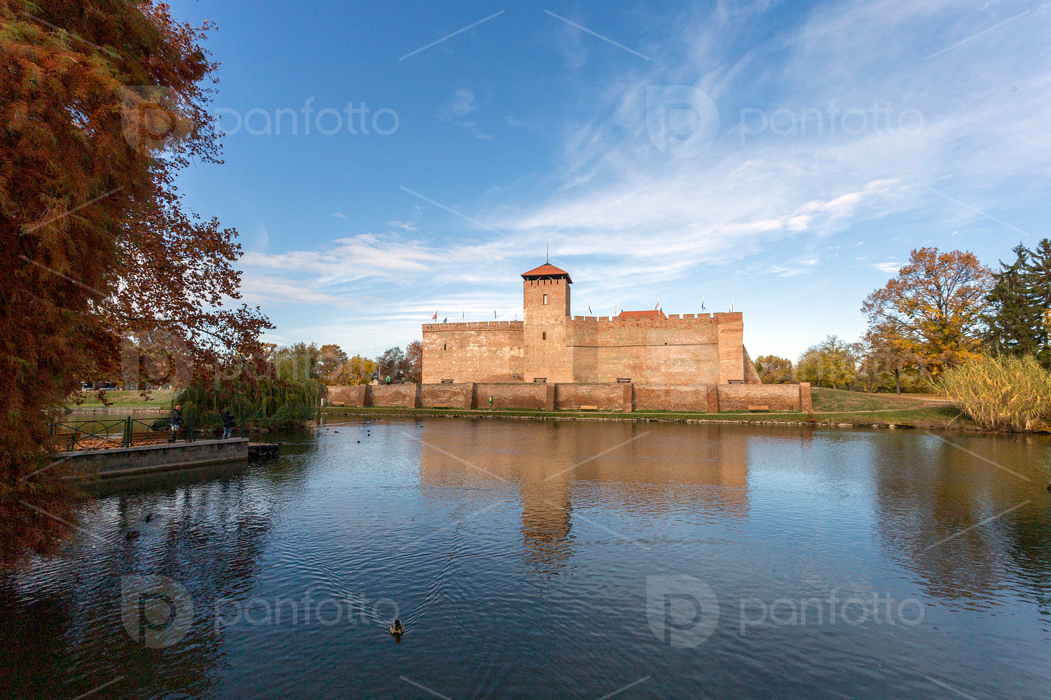 Gyula Castle in Gyula on an autumn day