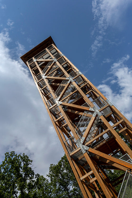 Prónay lookout tower in the Cserhát mountains