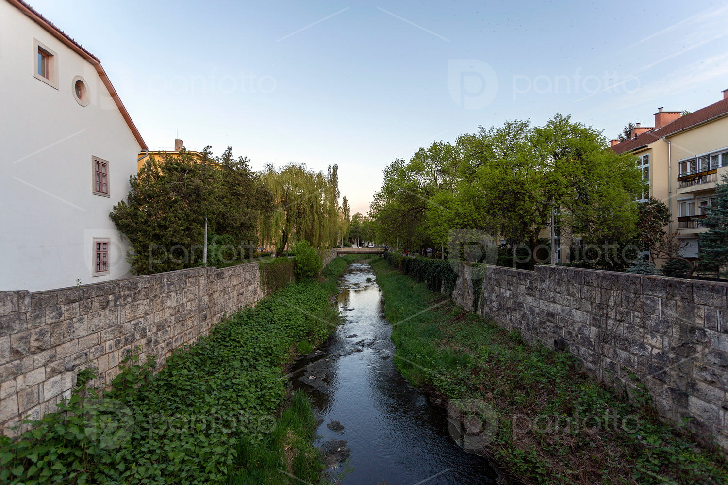 Eger creek in the town of Eger, Hungary