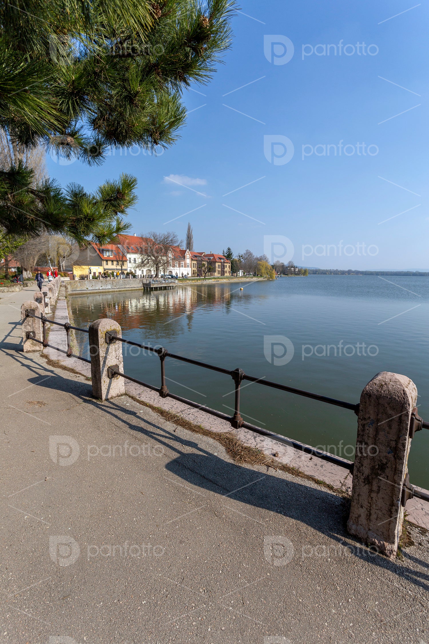 The old lake in Tata on a spring day.