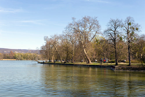 Cseke lake at the English garden in Tata