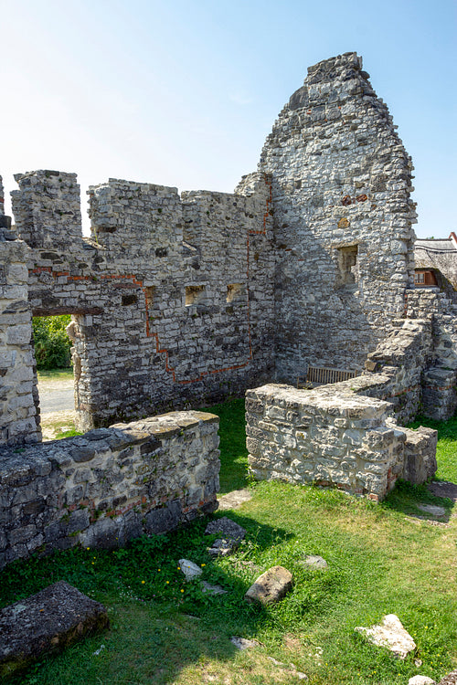 Ruin of a medieval church in Dörgicse