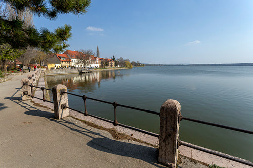 The old lake in Tata on a spring day.