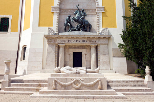 Heroes' Square in Szekesfehervar, Hungary