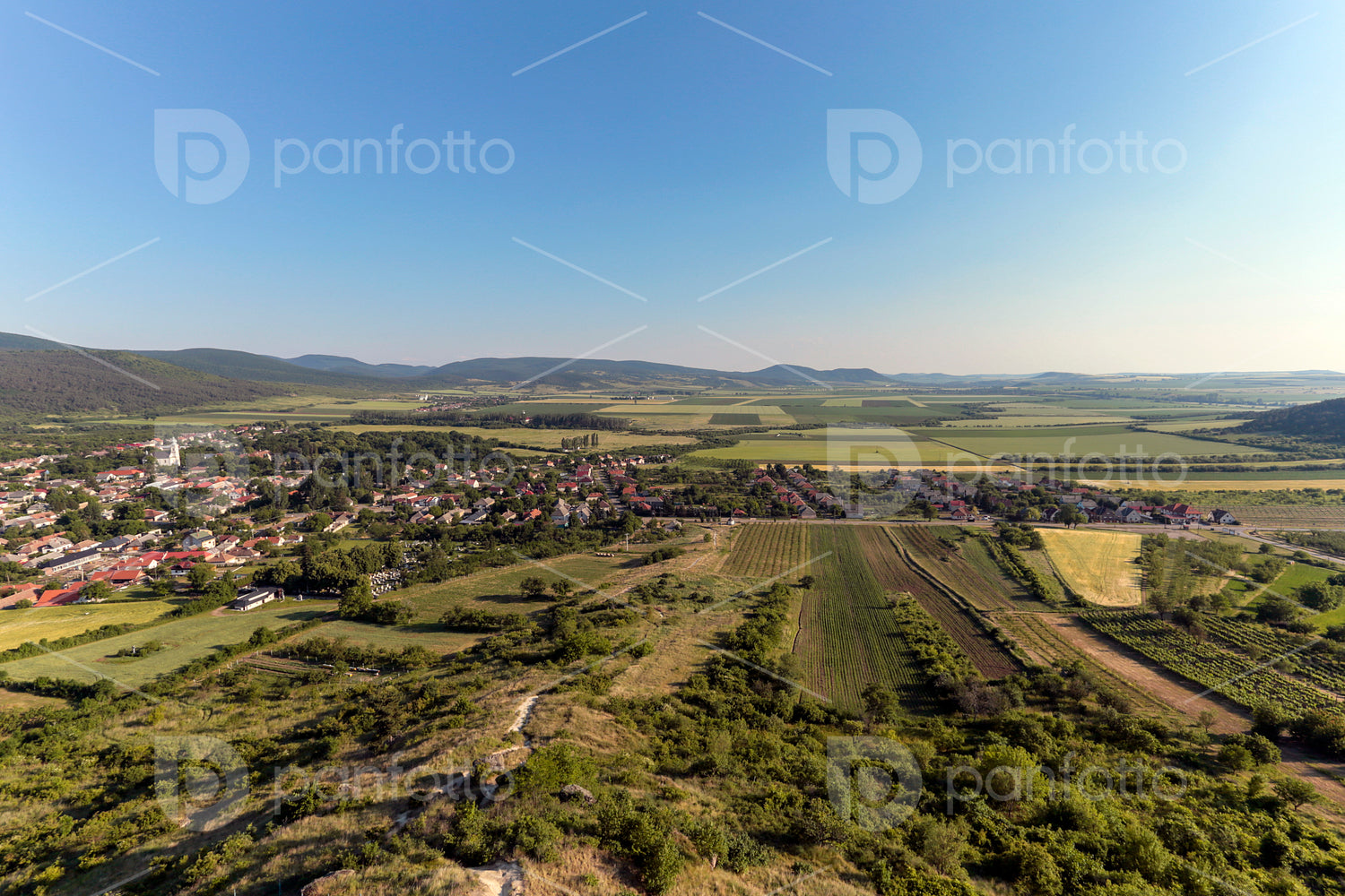 View of the Zemplén mountains from the Castle of Boldogkő