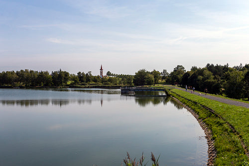 The Gébárti-tó in Zalaegerszeg
