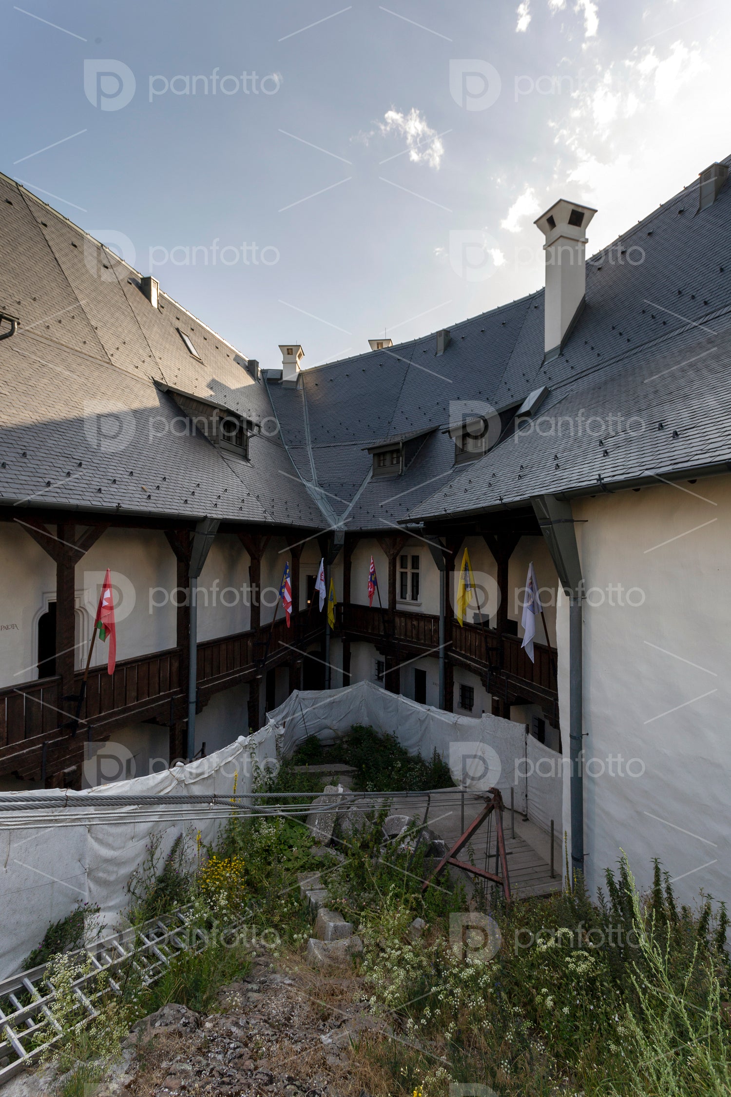 Courtyard of the castle of Füzér