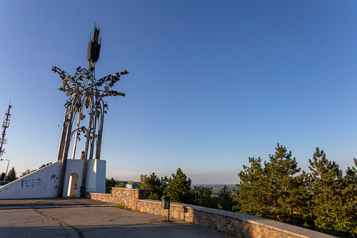 Calvary lookout tower in Szekszard, Hungary