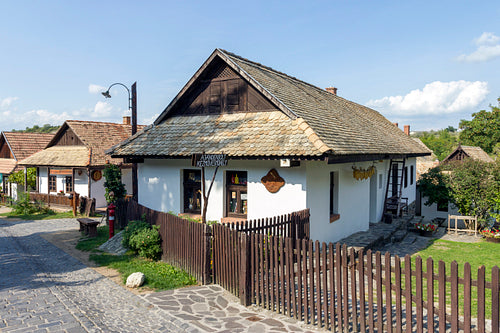 Traditional village house in Hollókő