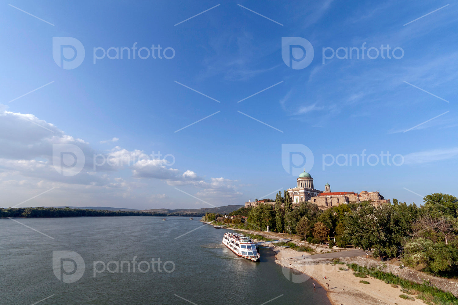 Basilica of the Blessed Virgin Mary at Esztergom by the River Da