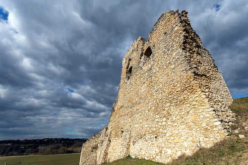Ruins of the Szarvaskő castle in Döbrönte