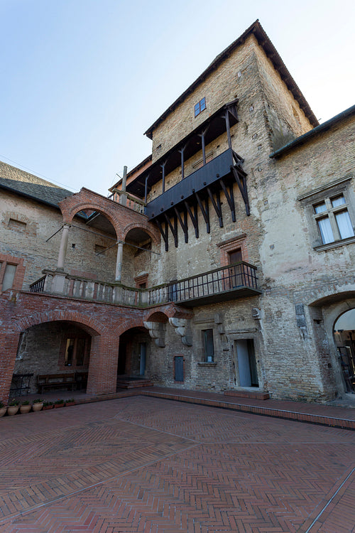The court of the castle of Simontornya
