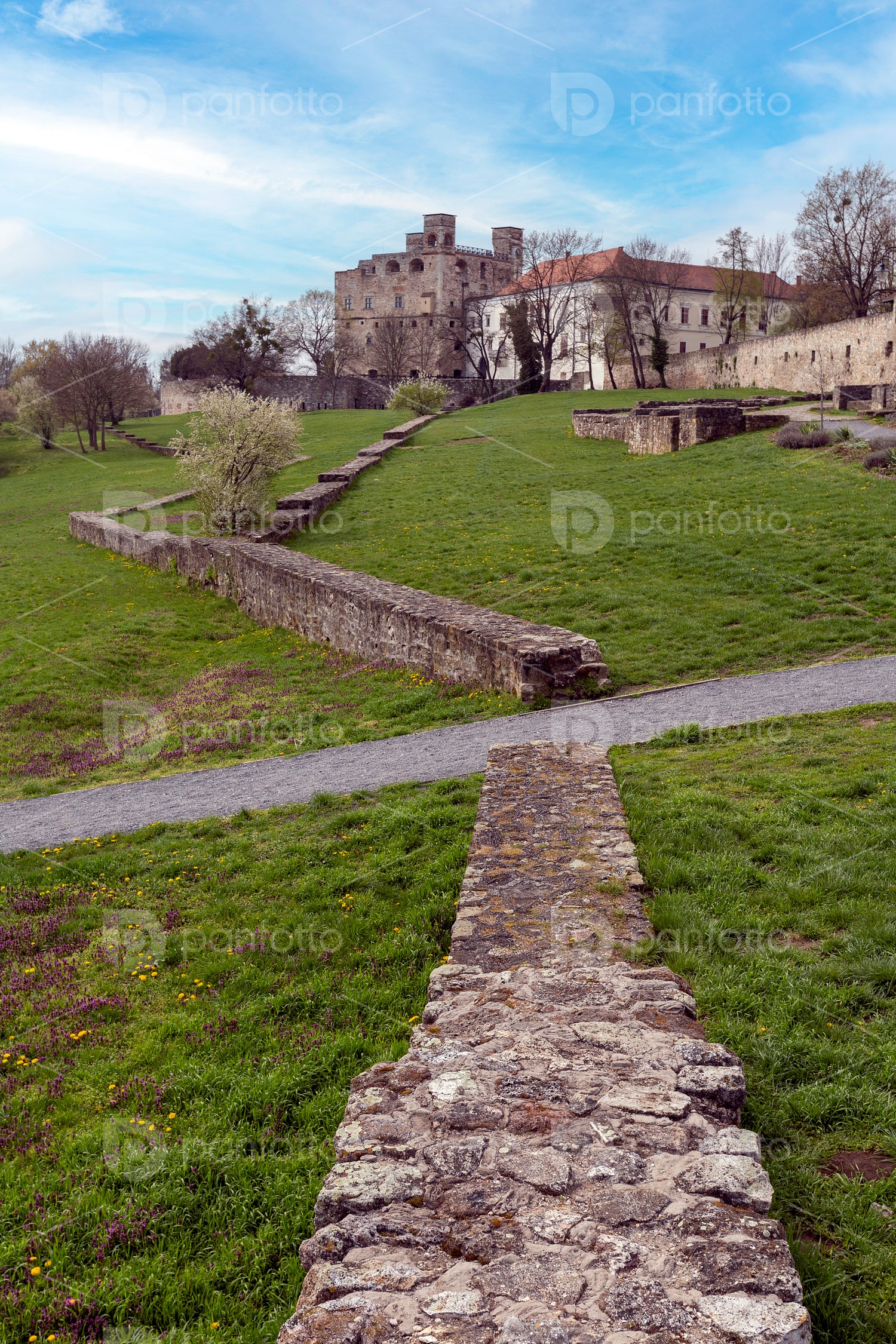 Stone walls of the Castle of Sárospatak