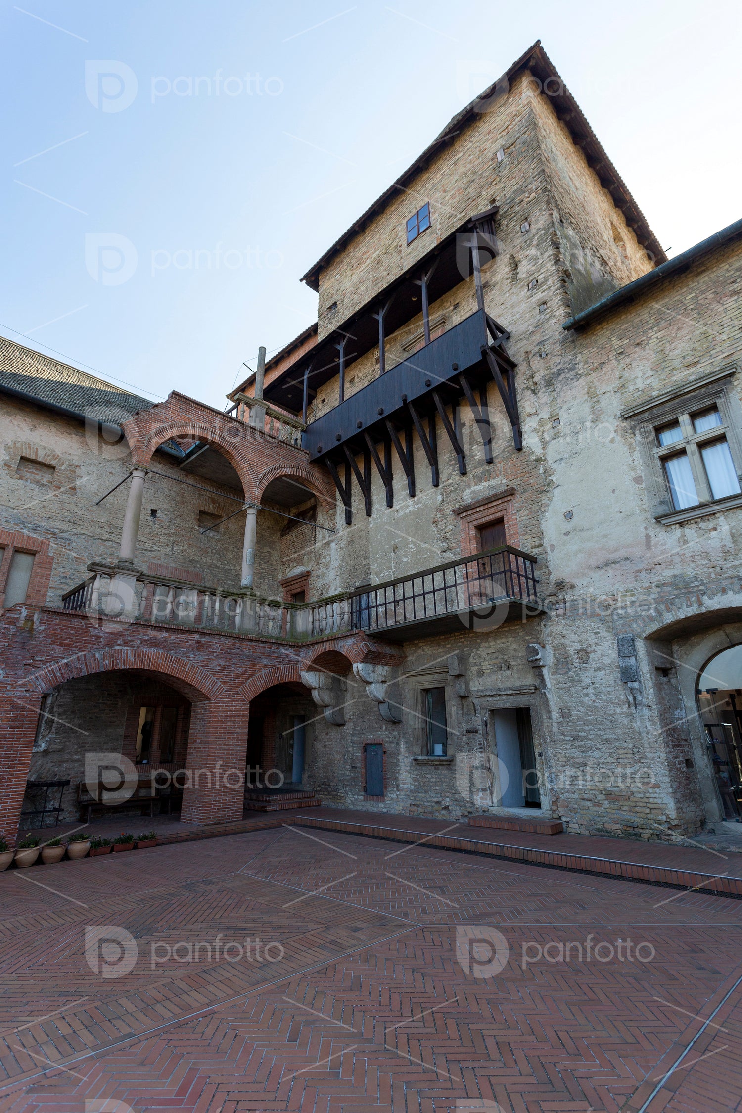 The court of the castle of Simontornya