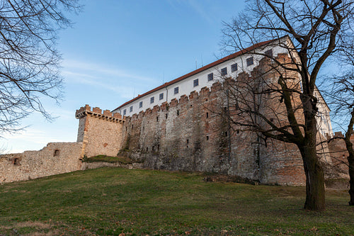 Castle of Siklos on a sunny winter day.