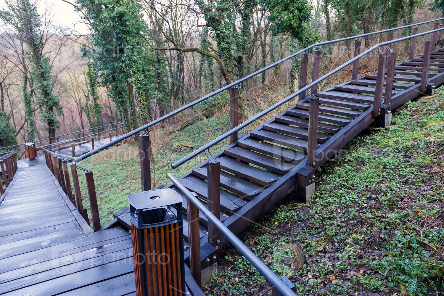 Wood pathwalk in Somogyvár