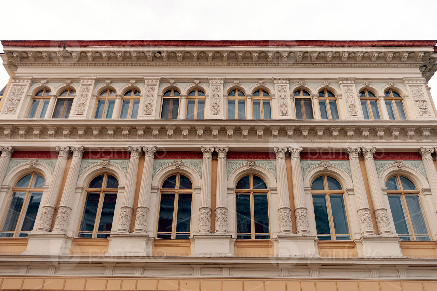 Facade of a classicist building in Kecskemet