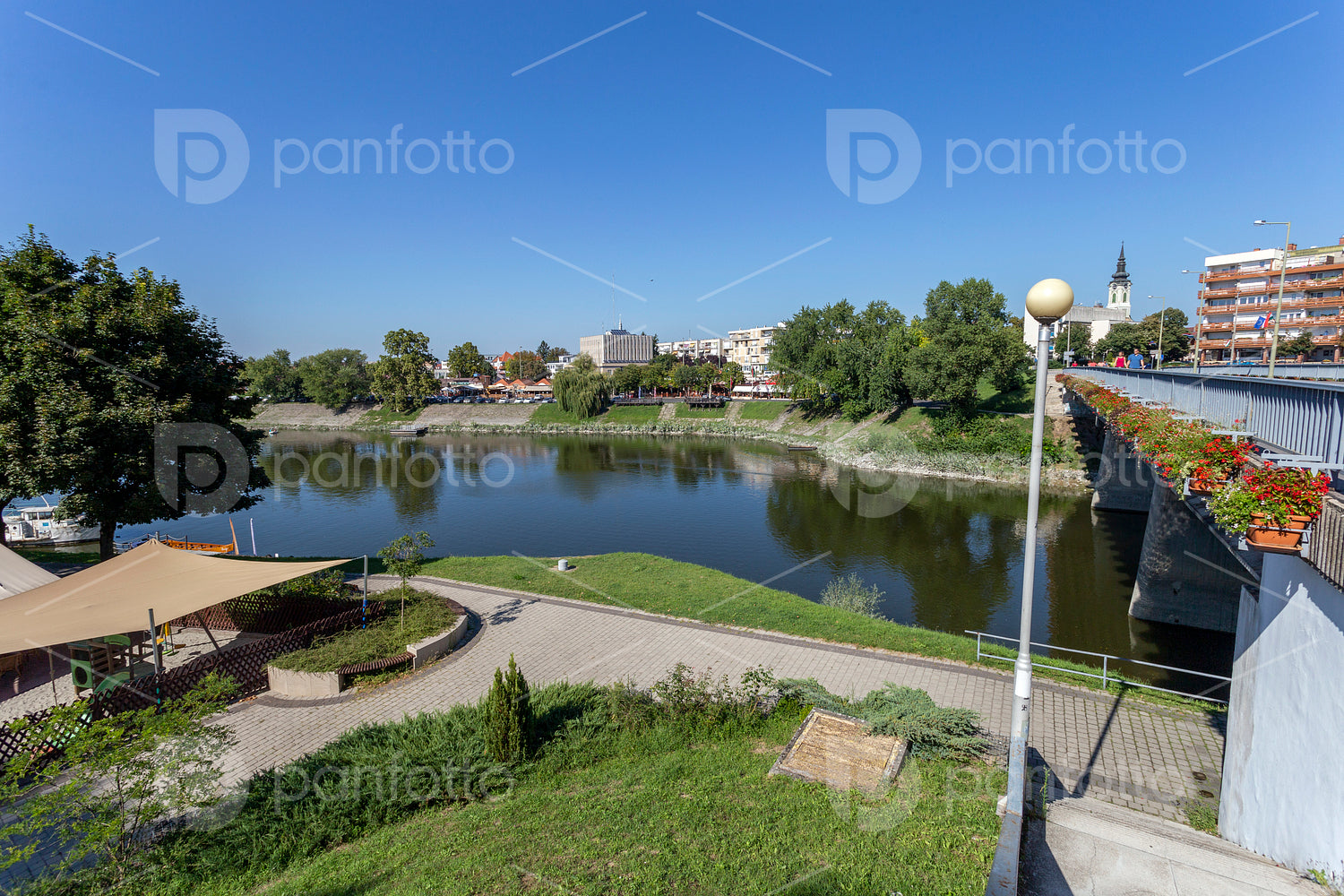 Sugovica riverbank in Baja, Hungary
