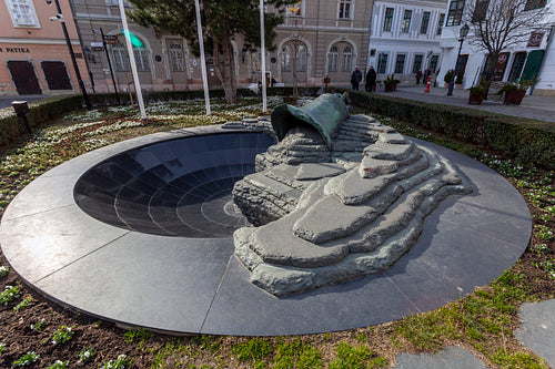 World War II memorial in Szekesfehervar, Hungary.