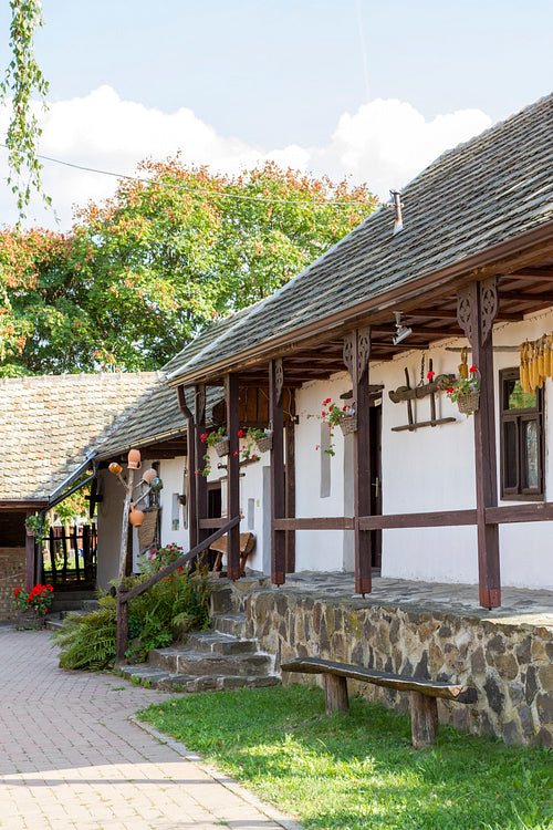 Traditional village house in Hollókő