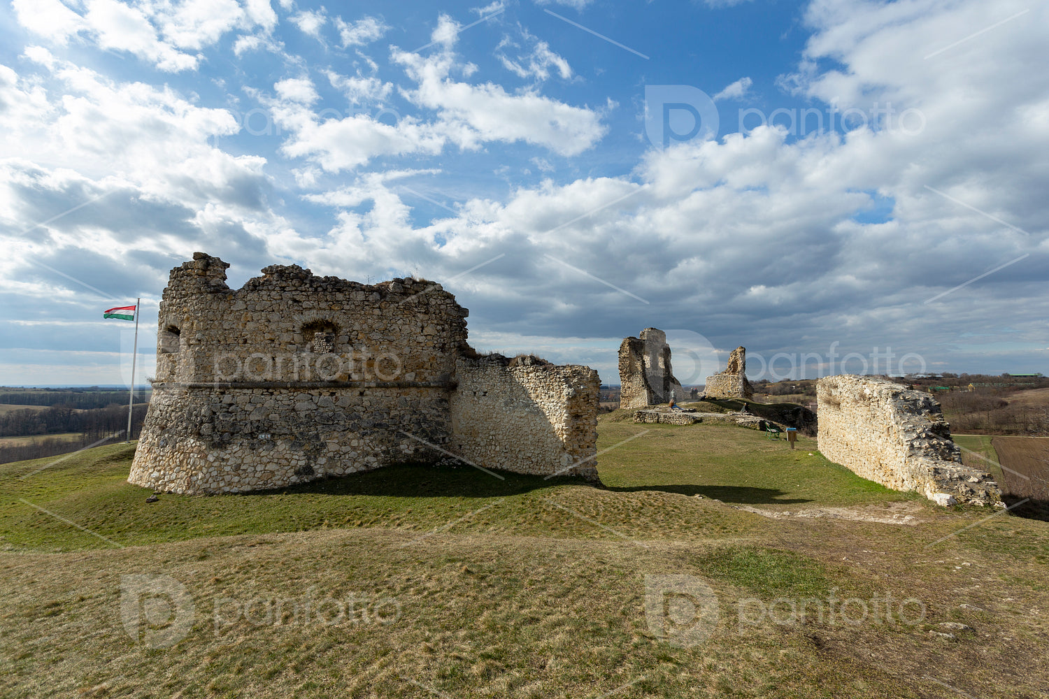 Ruins of the Szarvaskő castle in Döbrönte