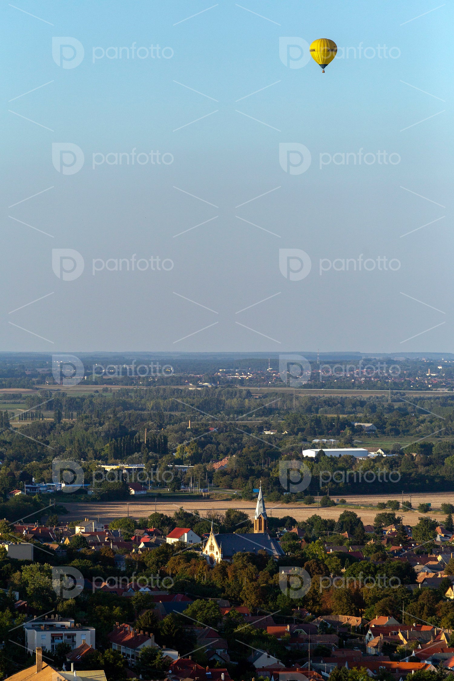 View of Szekszard, Hungary on a summer evening