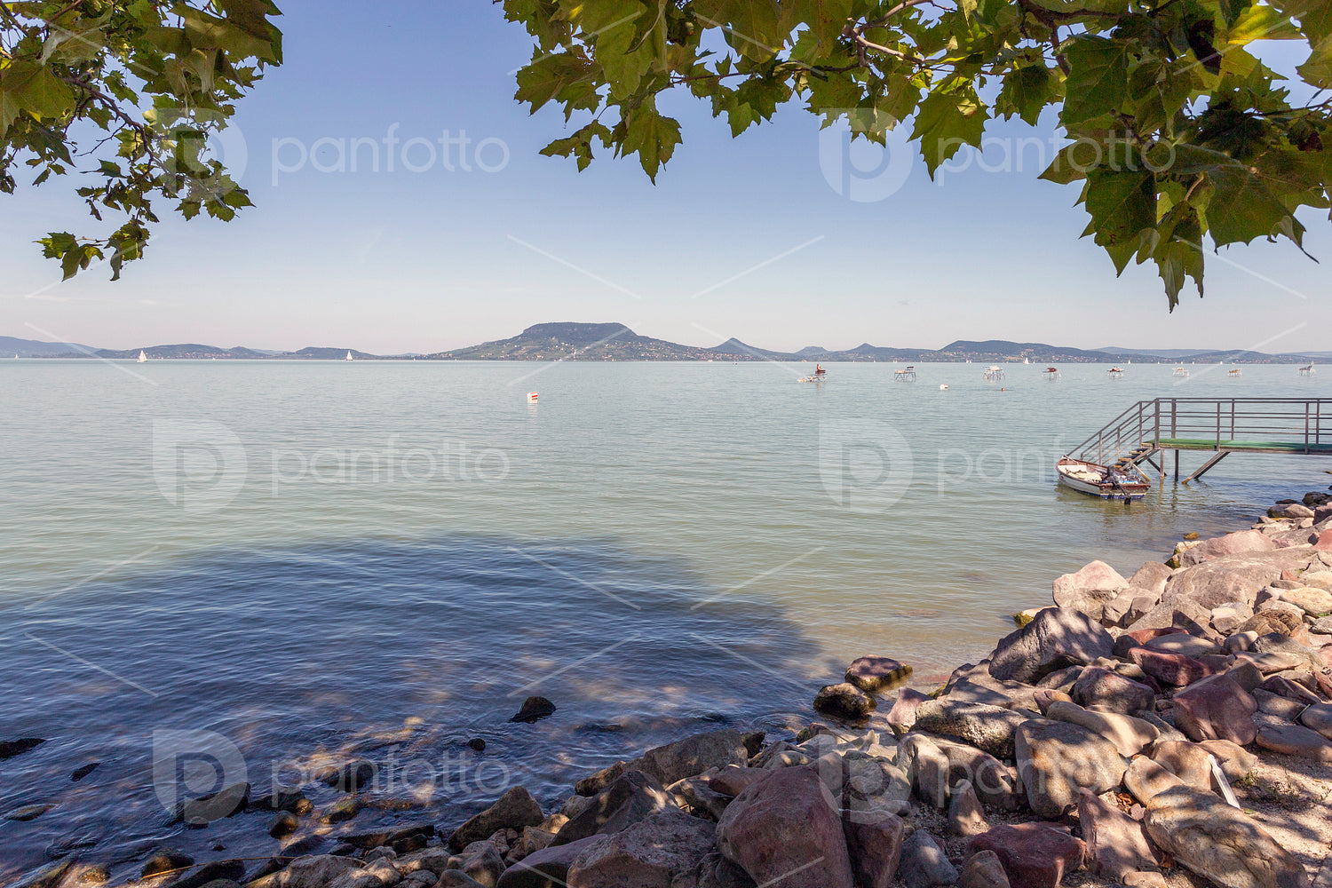 Lake Balaton view from Fonyod, Hungary.