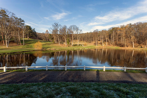 Lake at the Károlyi Castle in Füzérradvány