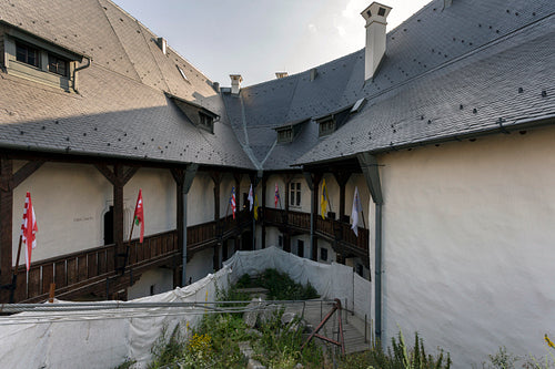 Courtyard of the castle of Füzér