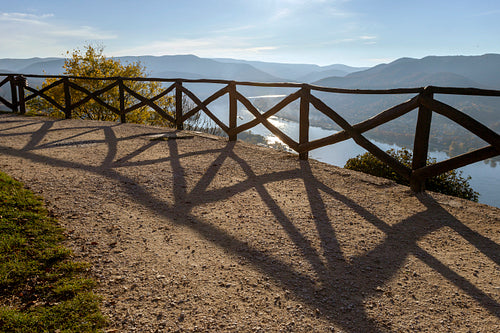 The view of the Danube bend from the upper castle of Visegrád