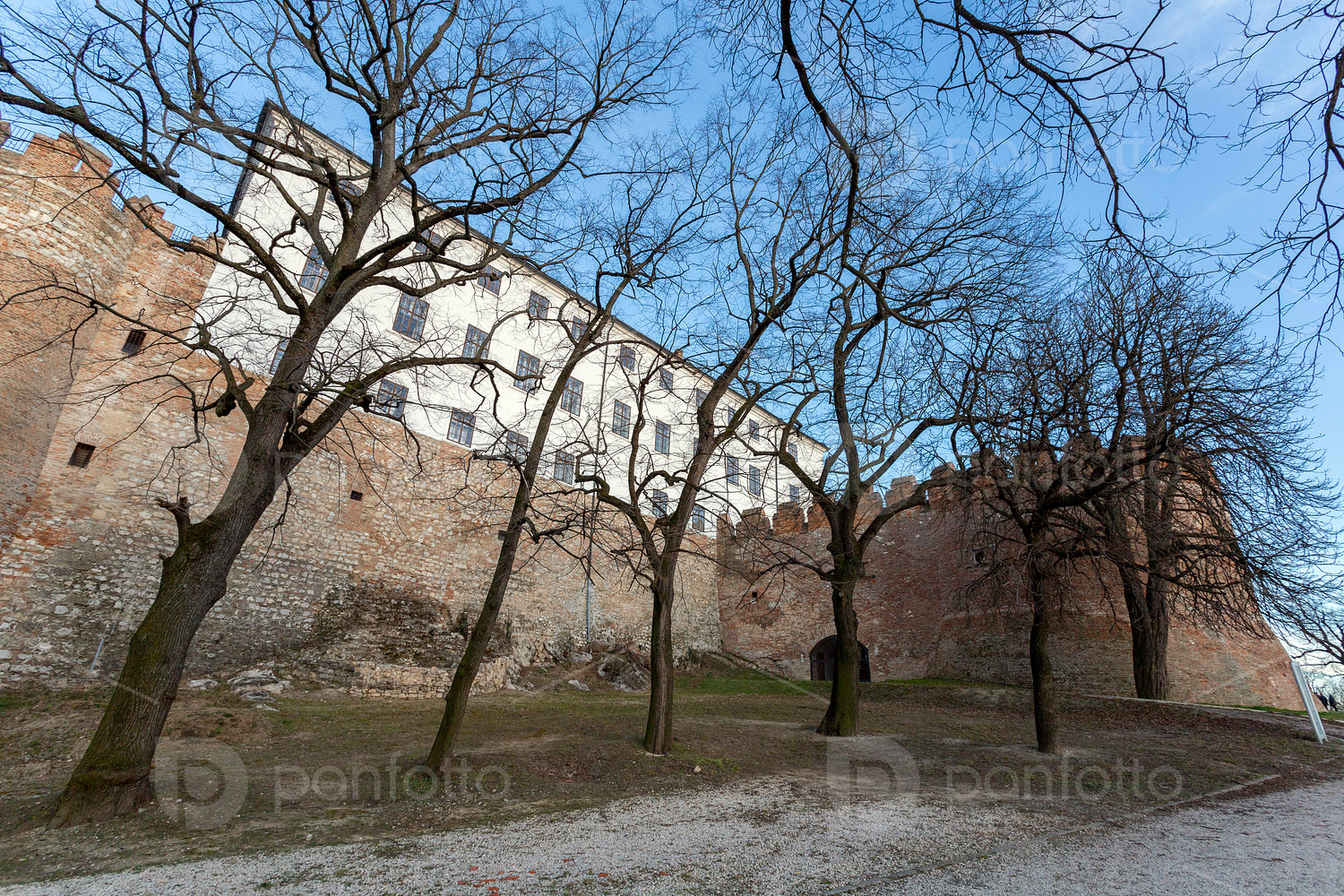 Castle of Siklos on a sunny winter day.