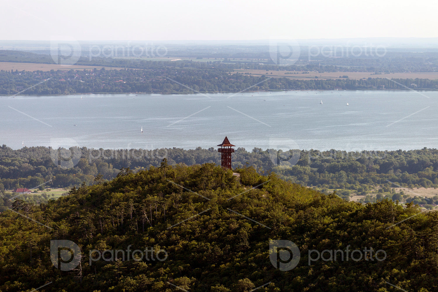 Lake Balaton view from the uplands.