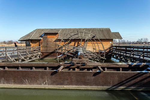 Boat mill on the river Danube